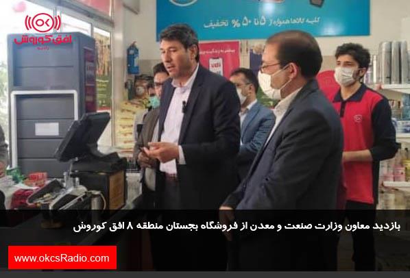 بازدید معاون وزارت صنعت و معدن از فروشگاه بجستان منطقه ۸ افق کوروش
