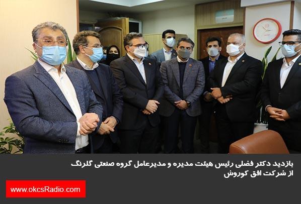  بازدید دکتر فضلی رئیس هیئت مدیره و مدیرعامل گلرنگ از شرکت افق کوروش